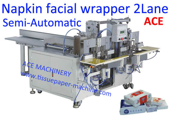 2 Lanes Head Semi Automatic Tissue Paper Packing Machine