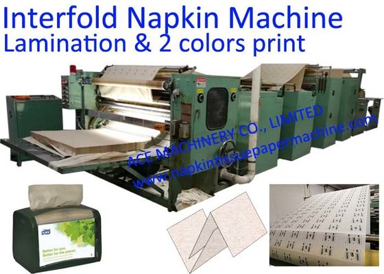 230x250mm Two Colors Printing V Fold Hand Paper Towel Machine